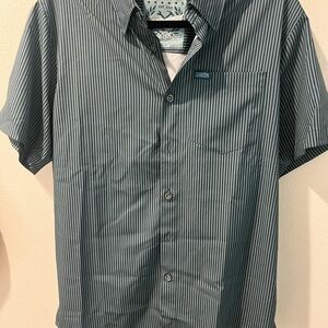 DIXXON Men's Black and White Striped Shirt